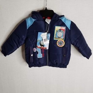 NEW Thomas & Friends Train Boys Puffer Jacket 12M